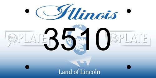 3510 Illinois License Plate