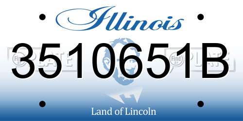 3510651B Illinois License Plate