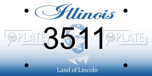 3511 Illinois License Plate