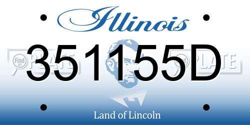 351155D Illinois License Plate