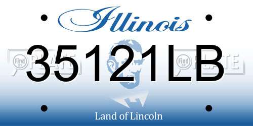 35121LB Illinois License Plate