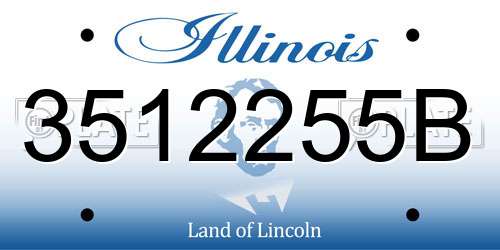3512255B Illinois License Plate