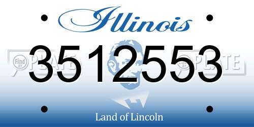 3512553 Illinois License Plate