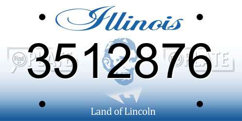 3512876 Illinois License Plate