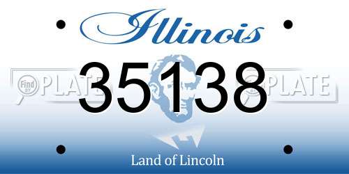 35138 Illinois License Plate