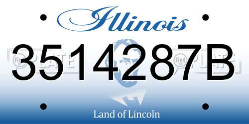 3514287B Illinois License Plate