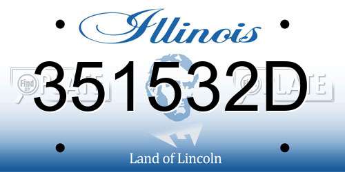 351532D Illinois License Plate