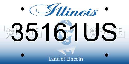 35161US Illinois License Plate