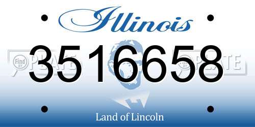 3516658 Illinois License Plate