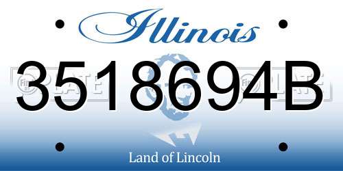 3518694B Illinois License Plate