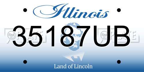 35187UB Illinois License Plate