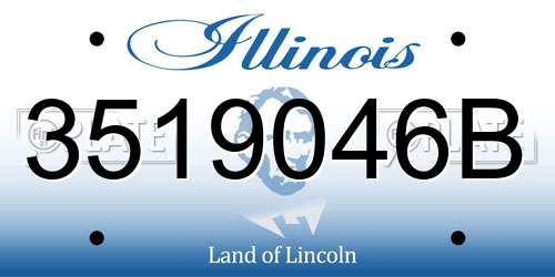 3519046B Illinois License Plate