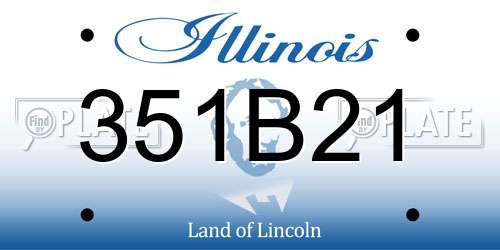 351B21 Illinois License Plate
