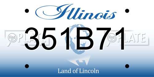 351B71 Illinois License Plate
