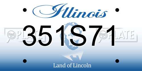 351S71 Illinois License Plate