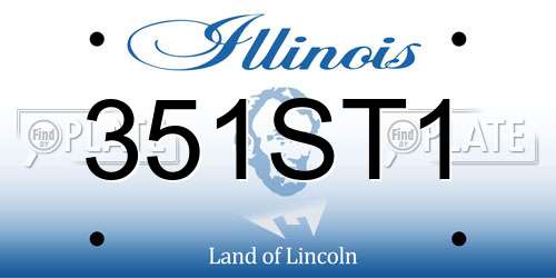 351ST1 Illinois License Plate