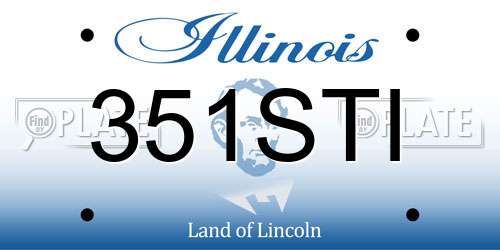 351STI Illinois License Plate