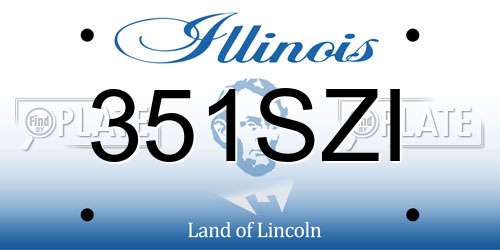 351SZI Illinois License Plate