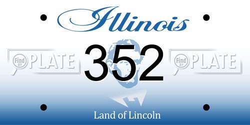 352 Illinois License Plate