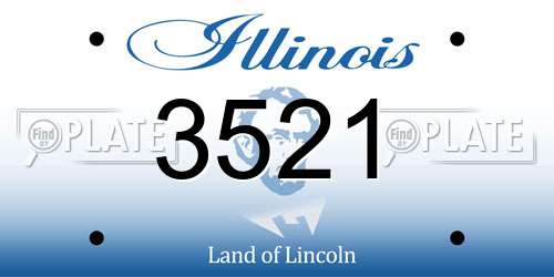 3521 Illinois License Plate