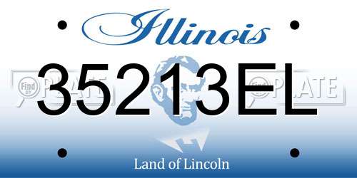 35213EL Illinois License Plate