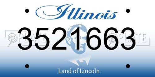 3521663 Illinois License Plate