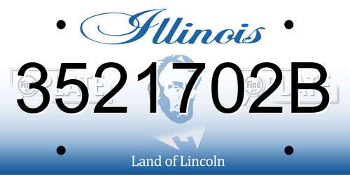 3521702B Illinois License Plate