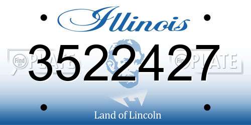 3522427 Illinois License Plate