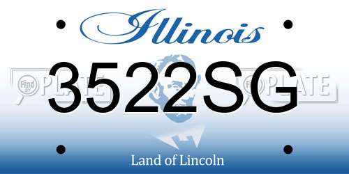 3522SG Illinois License Plate