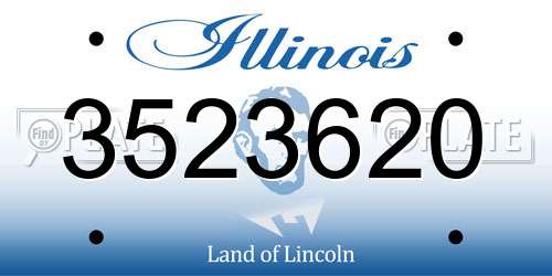 3523620 Illinois License Plate