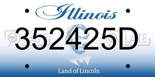 352425D Illinois License Plate