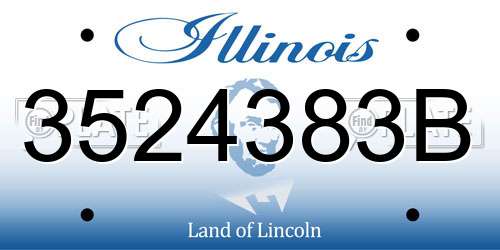 3524383B Illinois License Plate