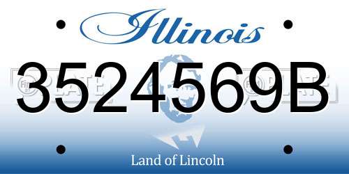 3524569B Illinois License Plate