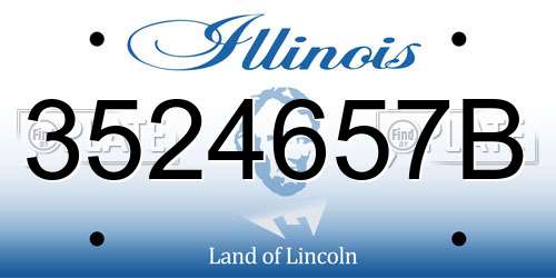 3524657B Illinois License Plate