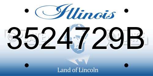 3524729B Illinois License Plate