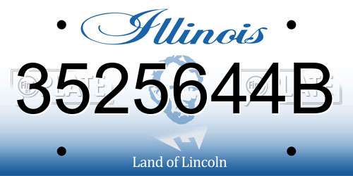 3525644B Illinois License Plate