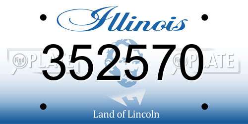 352570 Illinois License Plate