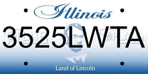 3525LWTA Illinois License Plate