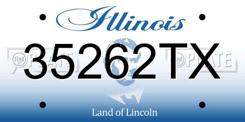 35262TX Illinois License Plate