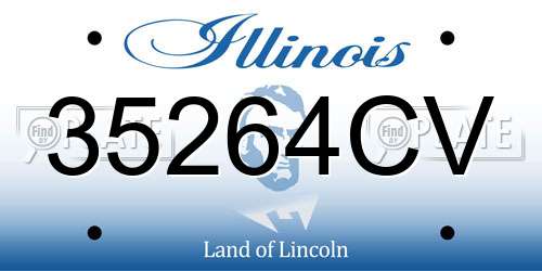 35264CV Illinois License Plate