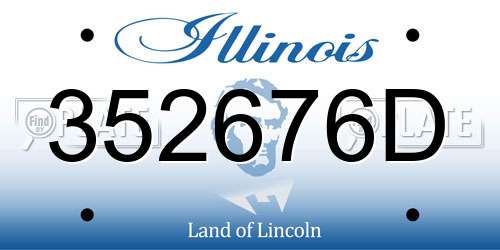 352676D Illinois License Plate