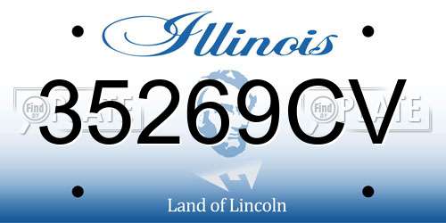 35269CV Illinois License Plate