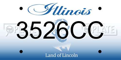 3526CC Illinois License Plate