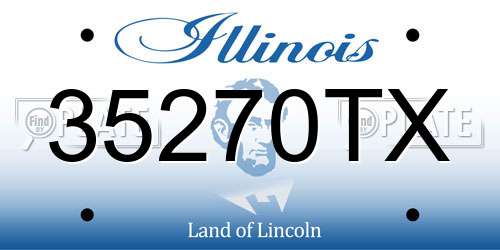 35270TX Illinois License Plate