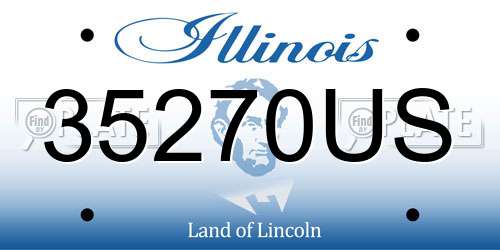 35270US Illinois License Plate