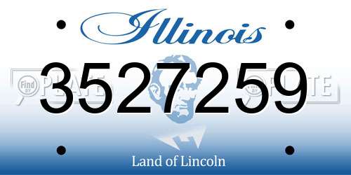 3527259 Illinois License Plate