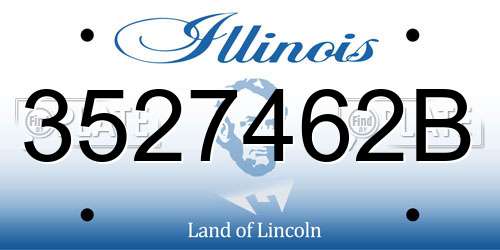 3527462B Illinois License Plate