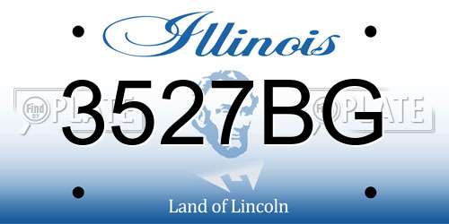 3527BG Illinois License Plate