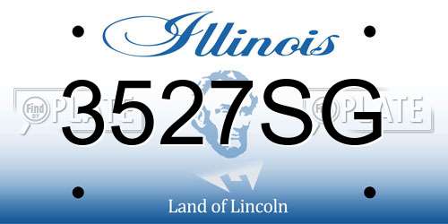 3527SG Illinois License Plate
