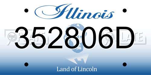 352806D Illinois License Plate
